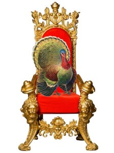 Turkey on a throne