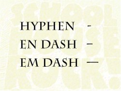 dashes